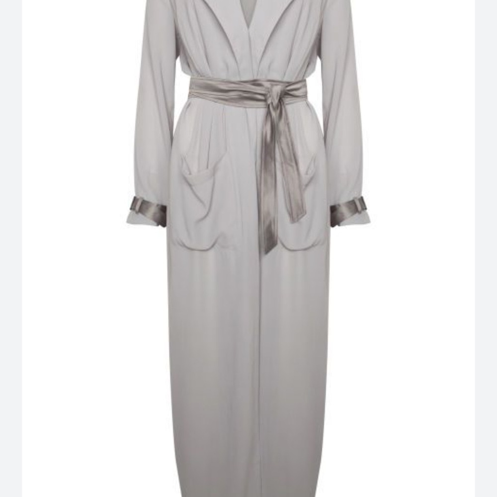 Missguided Carli Bybel Maxi Duster Coat Grey